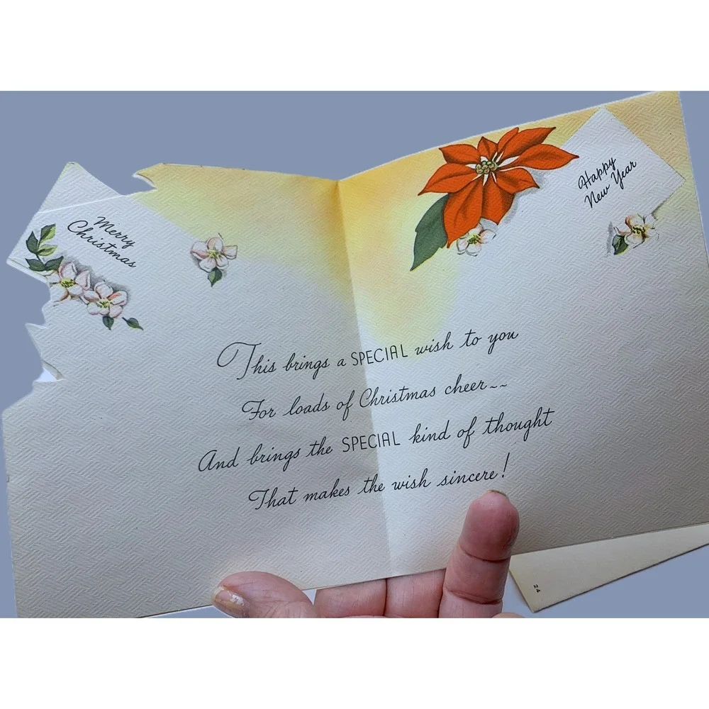 Vtg Merry Christmas Greetings Card Lot 